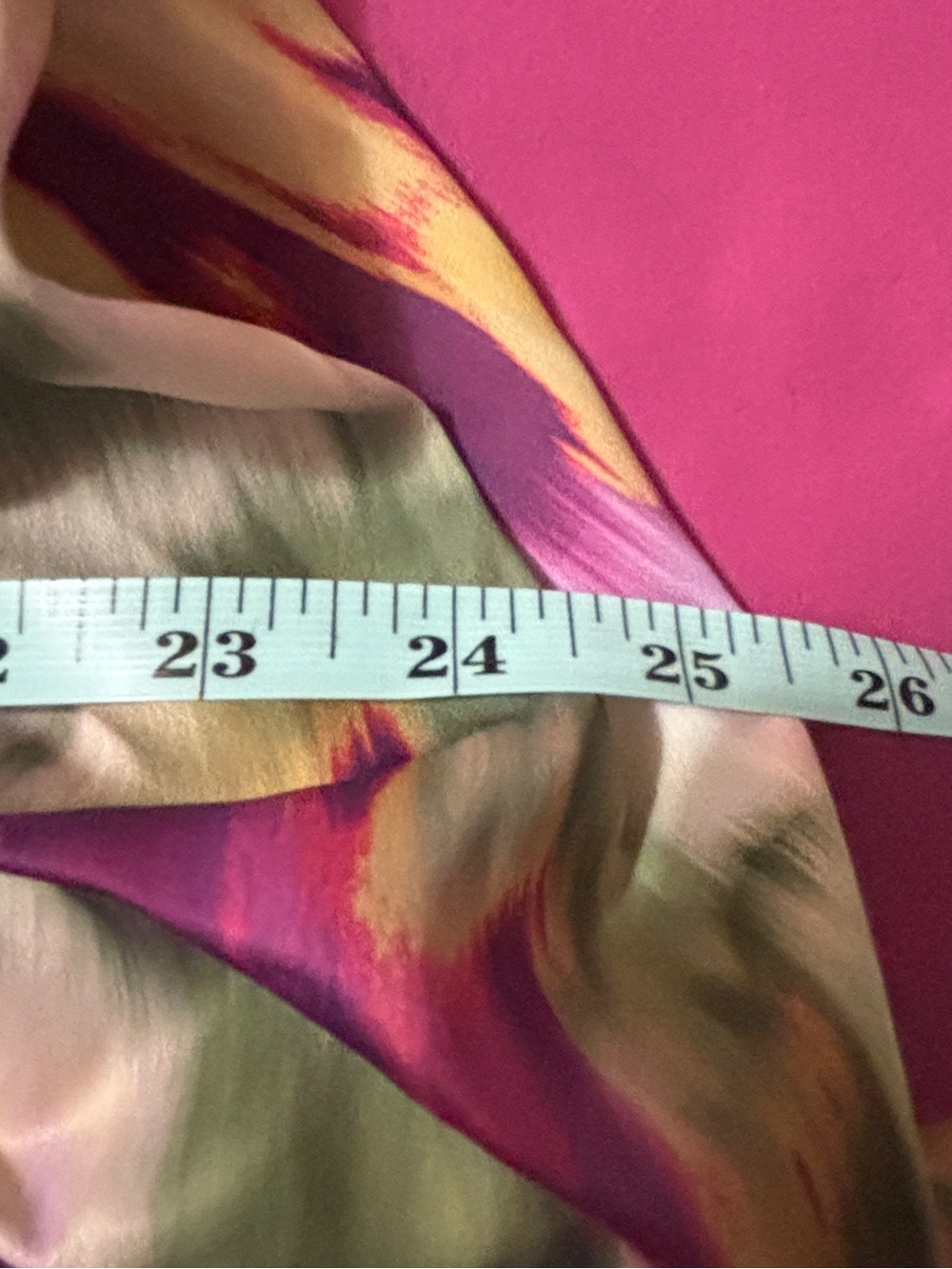 Cider Green and Purple Tie-Dye Satin Slip Dress - Picture 8 of 8